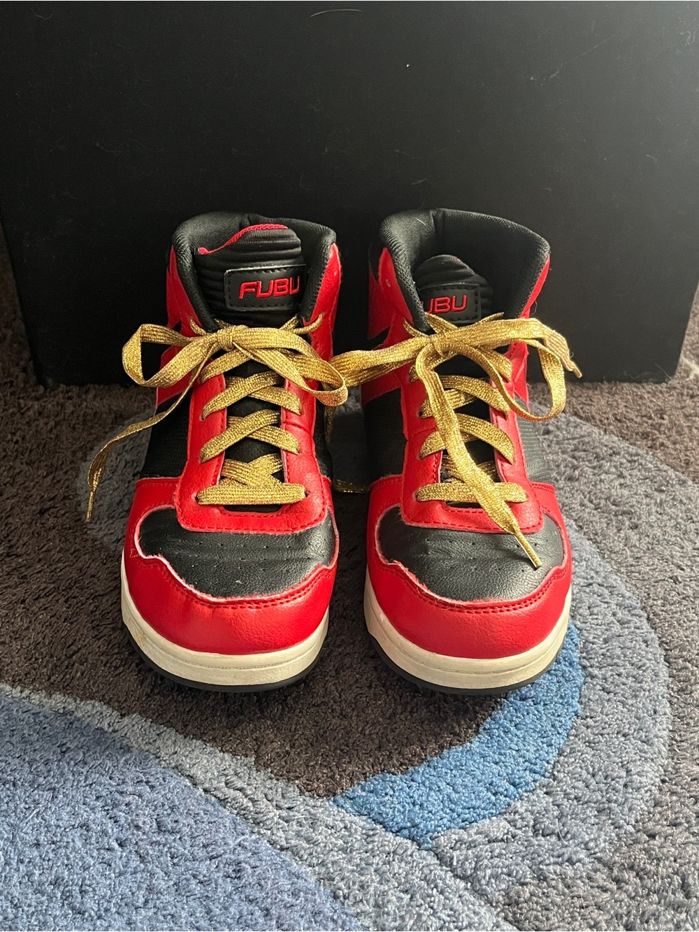 FUBU Kids Red, Black & Gold High-Top Sneakers